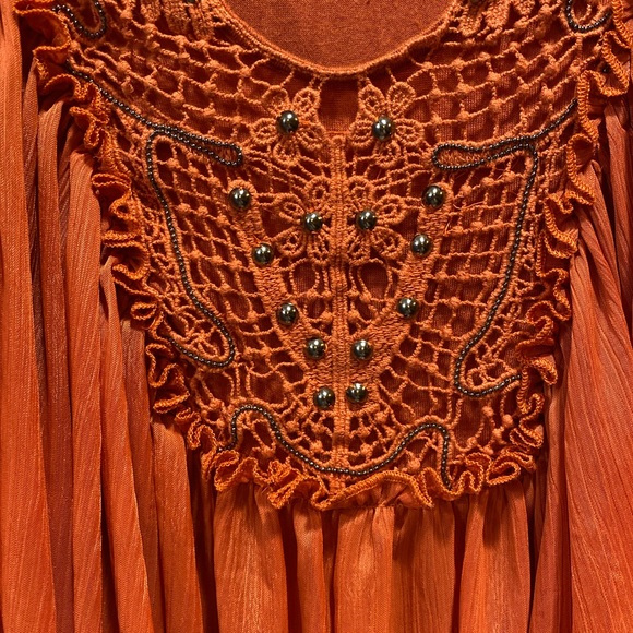 One world short sleeve boho top size small‎ - Picture 4 of 11